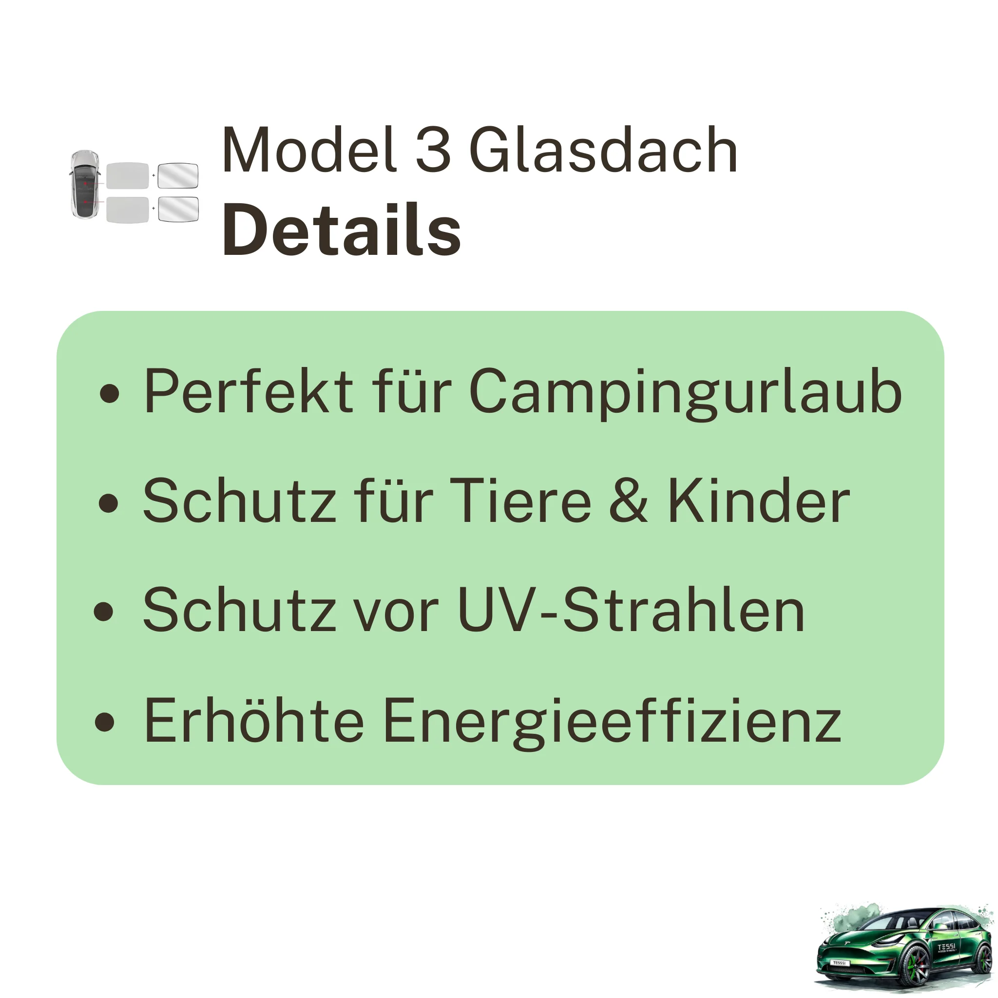 Model 3 Sonnenschutz & Sonnenblende (Hellgrau) - Image 5