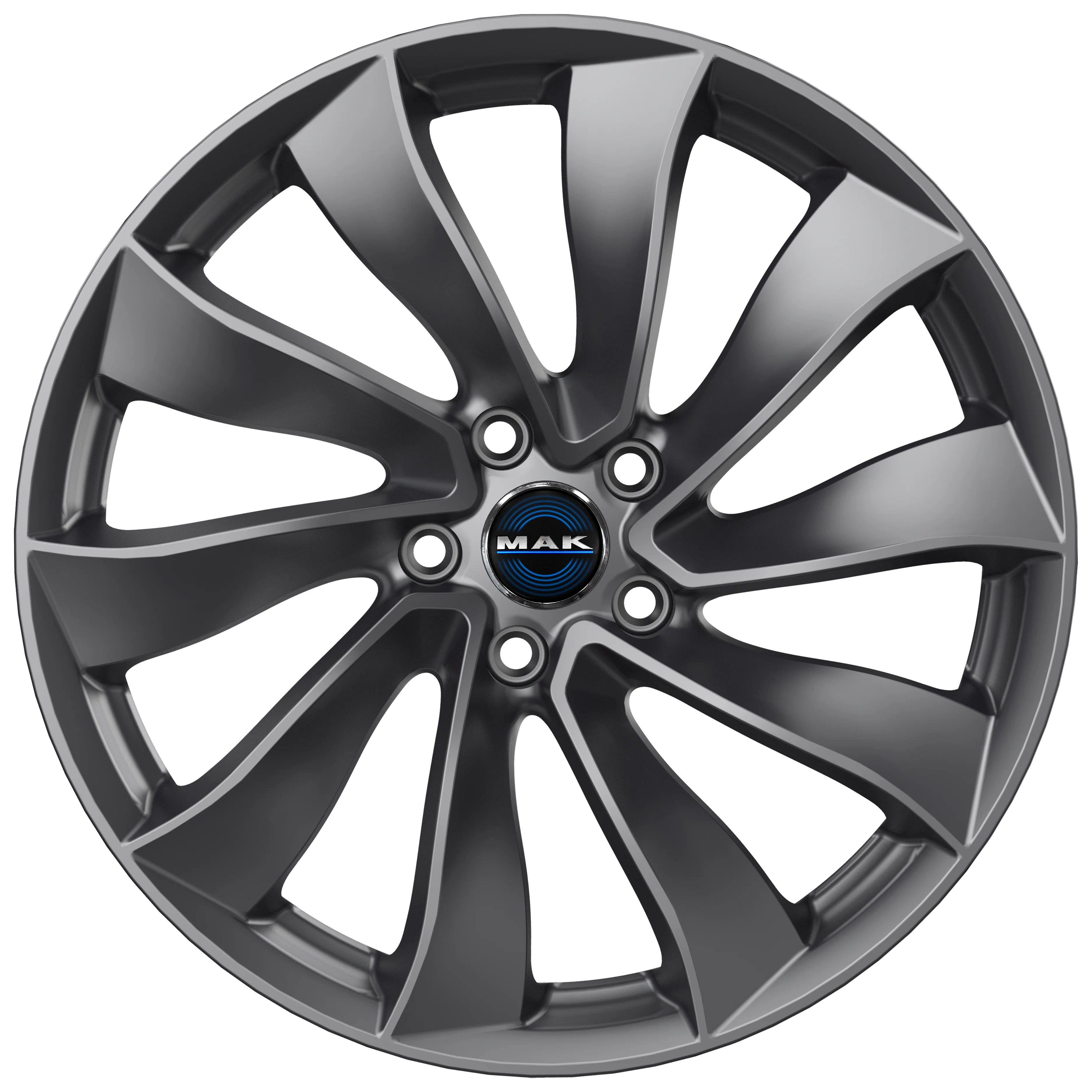 Tesla Model 3 2021-2023 18 Zoll Winterkomplettrad MAK Solar Gun Metallic (4 Stück) ET40