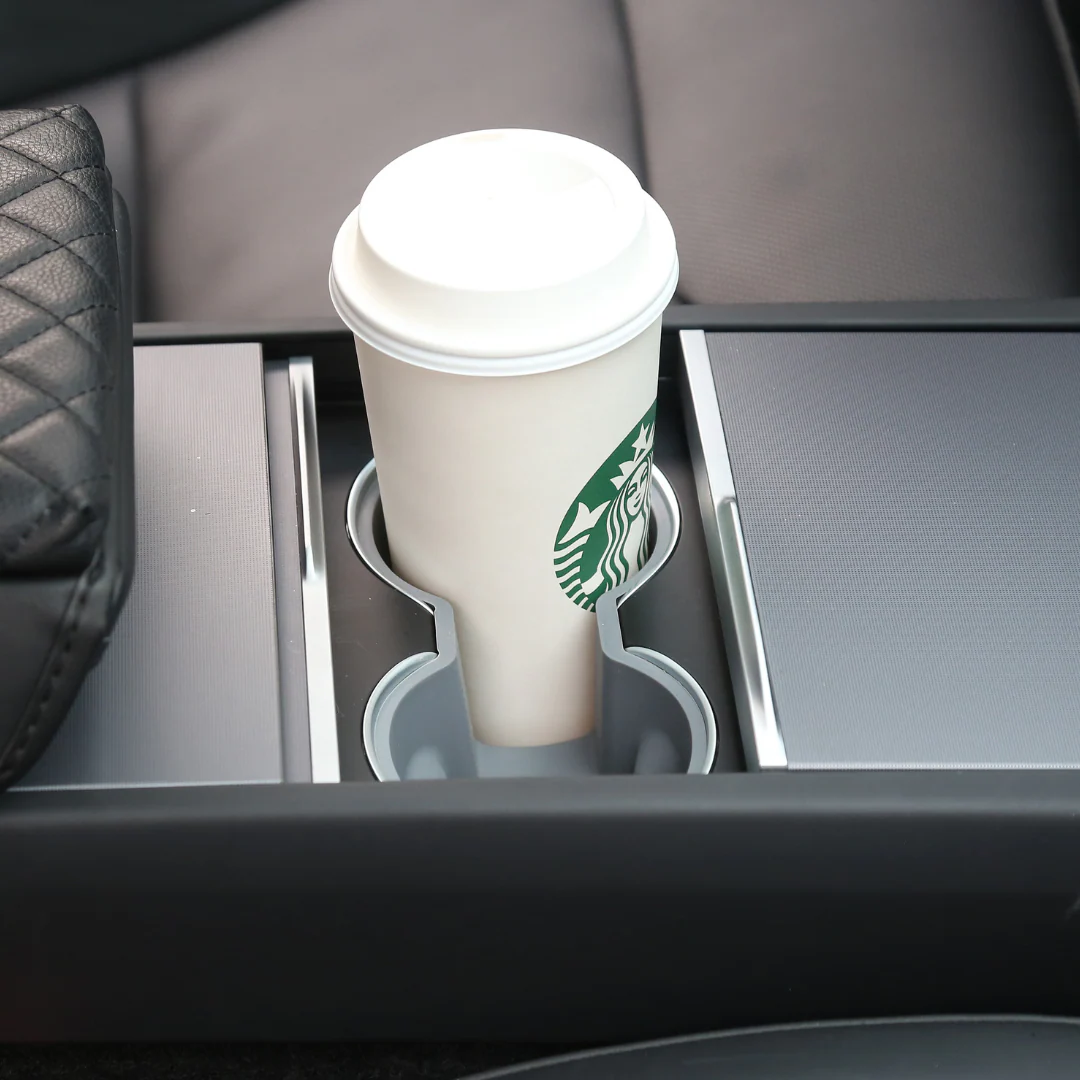 Tesla Model 3 Highland Becherhalter Einsatz Grau - Image 5